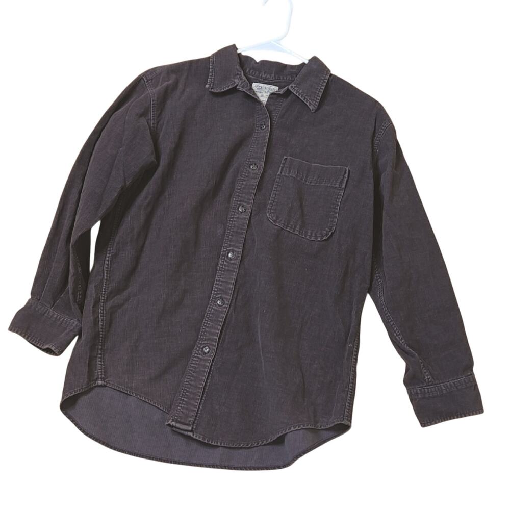 Abercrombie & Fitch Women's Gray Corduroy button-up Size Small